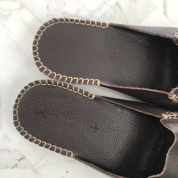 SOUL OF AFRICA Leather Nerina Khulani Slide Shoes Brown Size 8 - Picture 4 of 6